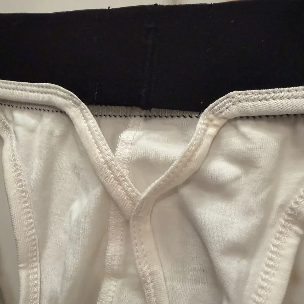 NEW Blanc Menswear Cotton BL269 Vector Thong Color White Size Medium